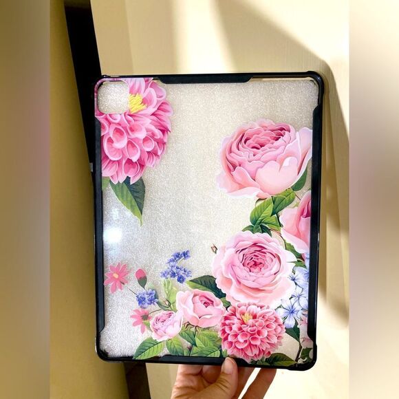 NEW iPad cover - pink floral roses - Picture 1 of 4